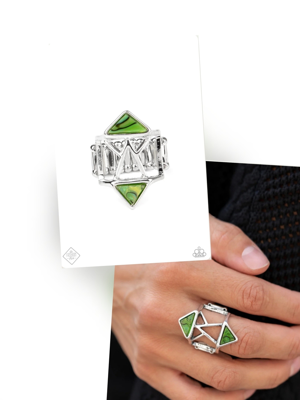 MAKING ME EDGY GREEN RING